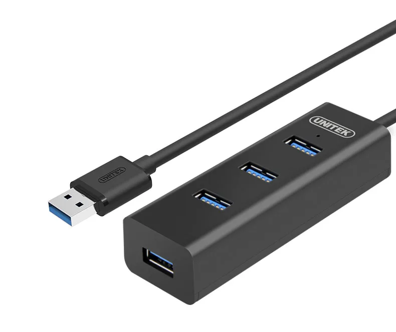 

UNITEK Y-3075 USB3.0 splitter high-speed expansion delayed four USB3.0 hub with power supply port hub Free shipping