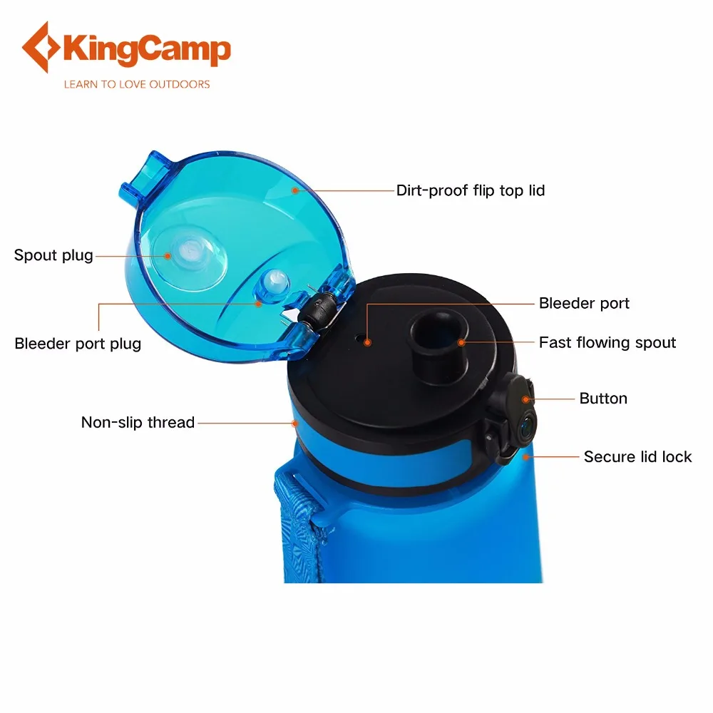 KingCamp спортивные бутылки для воды 500 мл портативный пищевой материал безопасные
