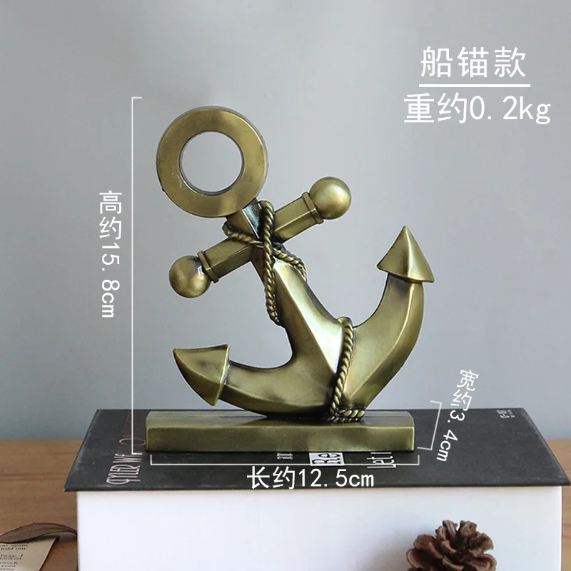 Anchor home decoration accessories for living room desk ornaments decor vintage Metal Style Marine office Bar bedroom | Дом и сад