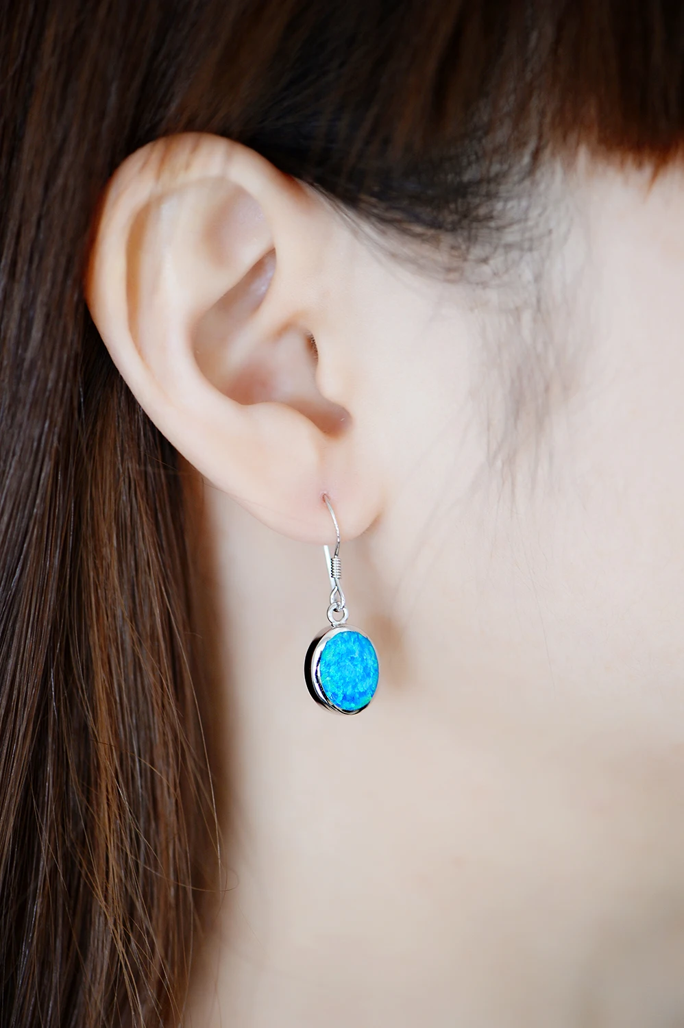 Реальные женские серебряные серьги Dormith подвески с голубым/белым красным