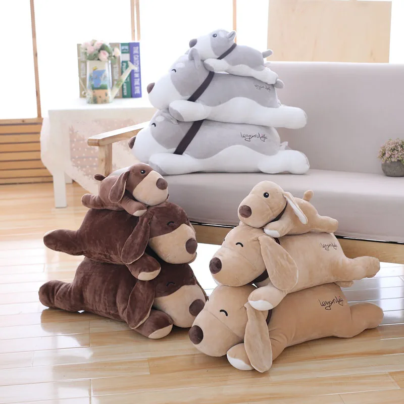 

Crouching dog plush toy doll cute doll child doll birthday gift girl