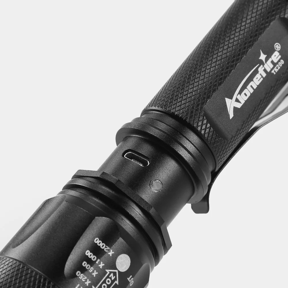 AloneFire TK200 CREE XML L2 светодиодный светильник-вспышка МОЩНЫЙ СВЕТИЛЬНИК-Вспышка водонепроницаемый тактический военный 18650 перезаряжаемый фонарь