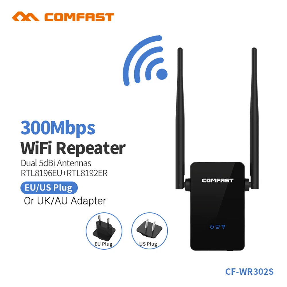 Comfast CF WR302S Беспроводной Wi fi роутер повторитель 300 м 10dBi антенна ретранслятор