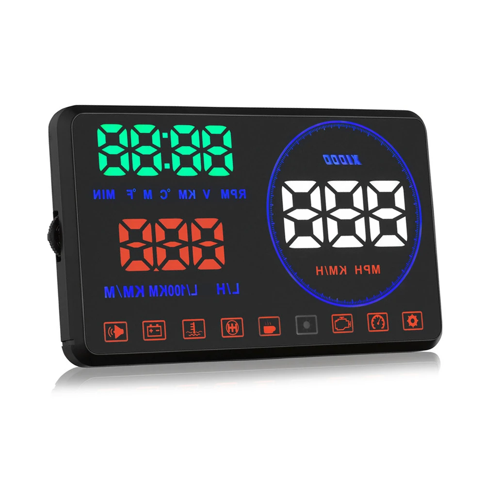 M9 экран 5 дюйма HD HUD Дисплей Multi Цвет дизайн вождения измерения расстояния