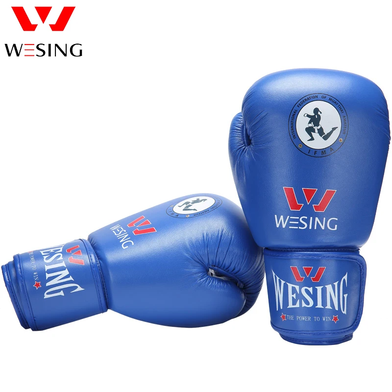 Фото Перчатки из микрофибры weiing IFMA Muay Thai, для тренировок и соревнований, боксерские перчатки, 10 унций №2