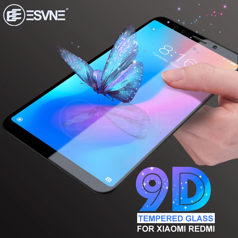 Защитное стекло ESVNE закаленное для xiaomi redmi note 5 5a 6 4x pro plus xiomi mi 8 lite f1|Защитные стёкла