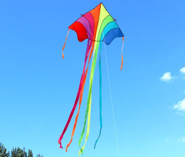 

New cute triangle kite with lines for kids to fly easily
