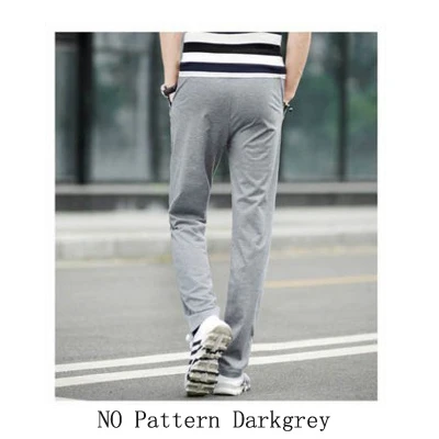 NO pattern Darkgrey Мужские шаровары, узкие брюки, спортивные повседневные спортивные штаны, Гарун, Прямые хлопковые узкие брюки, большие размеры, wo мужские брюки - Цвет: NO pattern Darkgrey