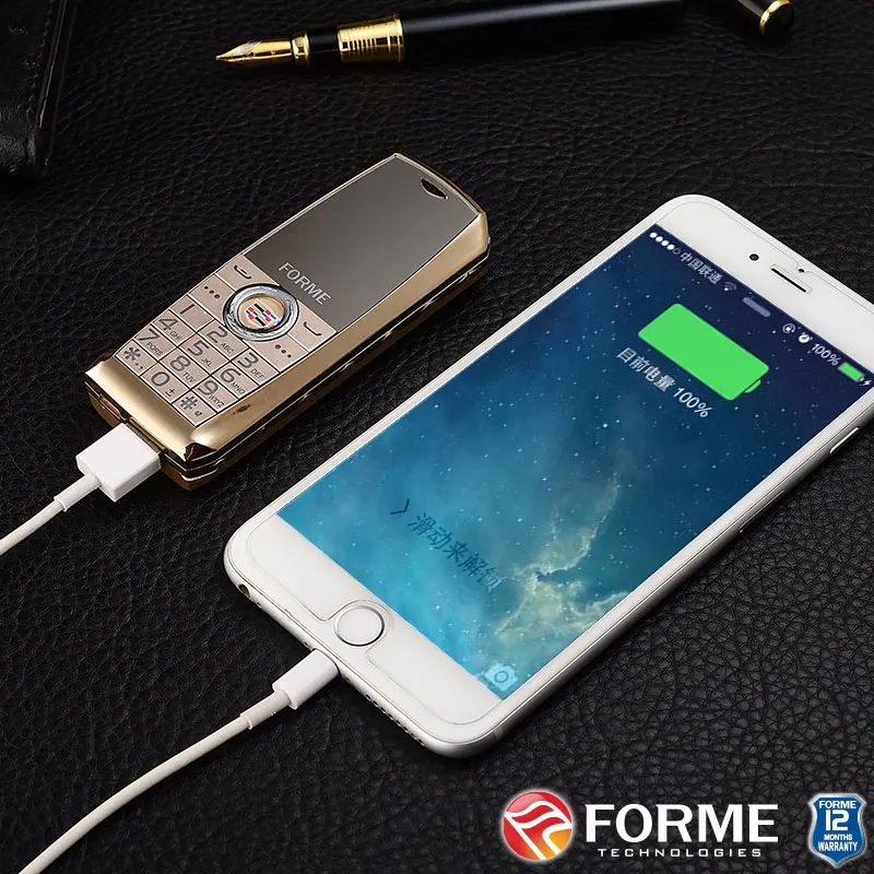 Внешний аккумулятор! Мобильный телефон Power и карманный 2 в 1 FORME D20 с двумя sim