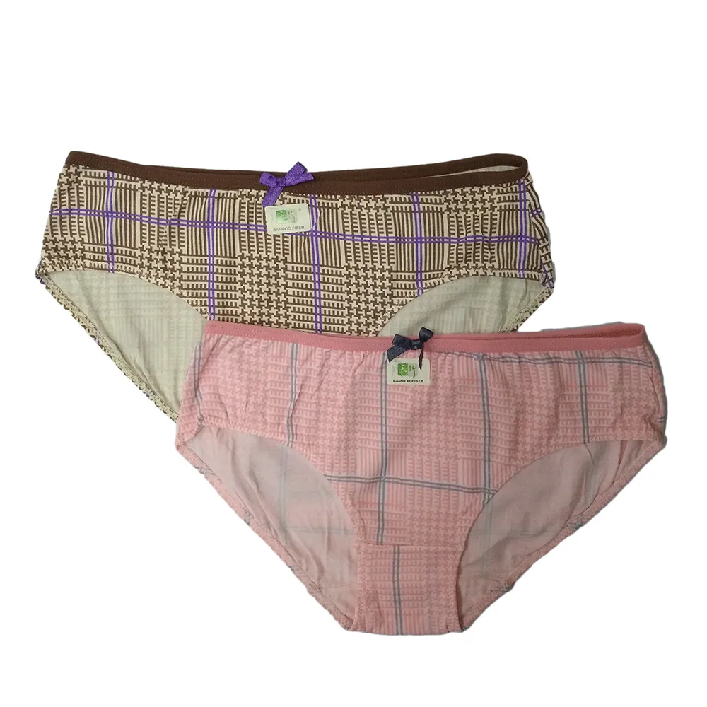 Cueca 2pcs/Lot Womens Briefs Intimates female underwear Bamboo briefs for girls 5861 |