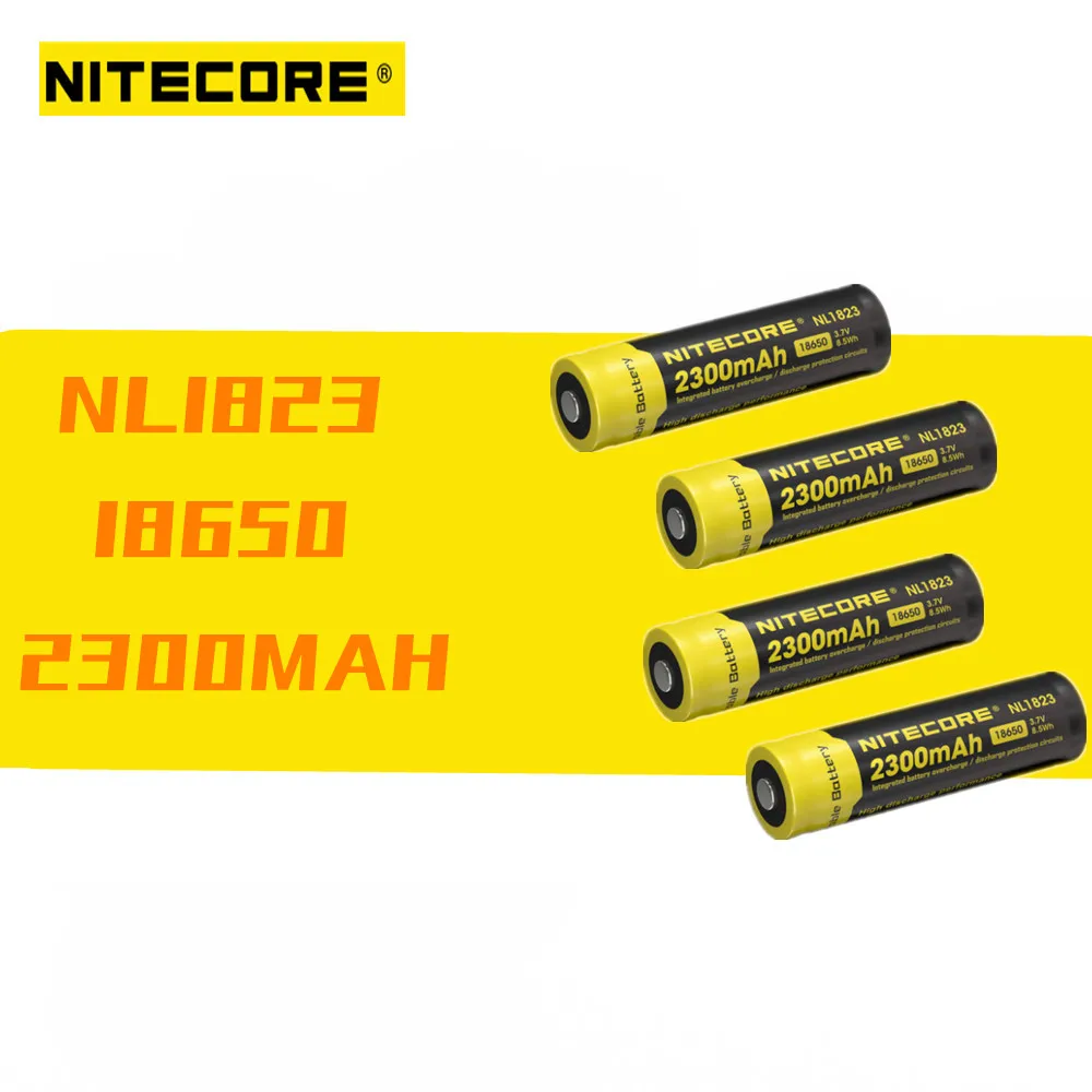 Аккумуляторная литий ионная батарея Nitecore NL1823 18650 2300 мАч 3 7 в Вт ч 4