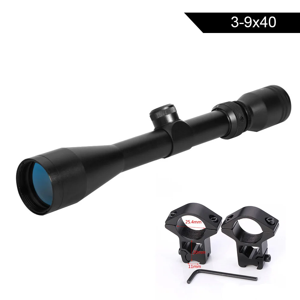 LUGER 3-9x40 охотничьи прицелы 4-16x40 оптика винтовки прицелы 6-24x50 тактический прицел 4X32 Снайперский прицел для страйкбола воздушные пистолеты - Цвет: 3-9x40 with 11