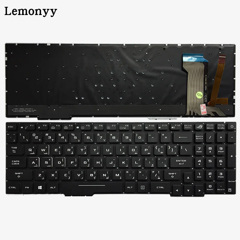 Арабская клавиатура ноутбука для ASUS GL553 GL553V GL553VW ZX553VD ZX53V ZX73 FX553VD FX53VD FX753VD FZ53V AR Клавиатура с подсветкой