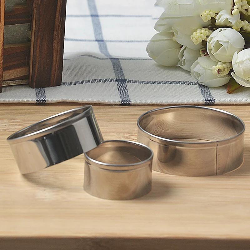 3 шт./компл. форма для печенья из нержавеющей стали Круглый резак муссовое кольцо