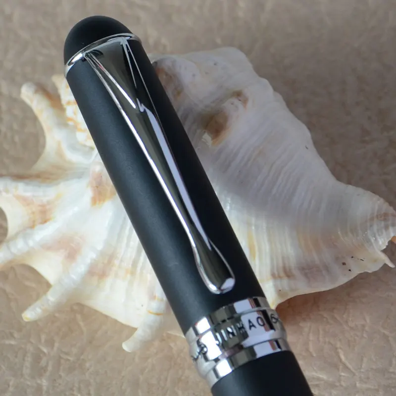 Перьевая ручка 0 7 мм перо с широким основанием JINHAO X750 матовое черное 18KGP роскошное