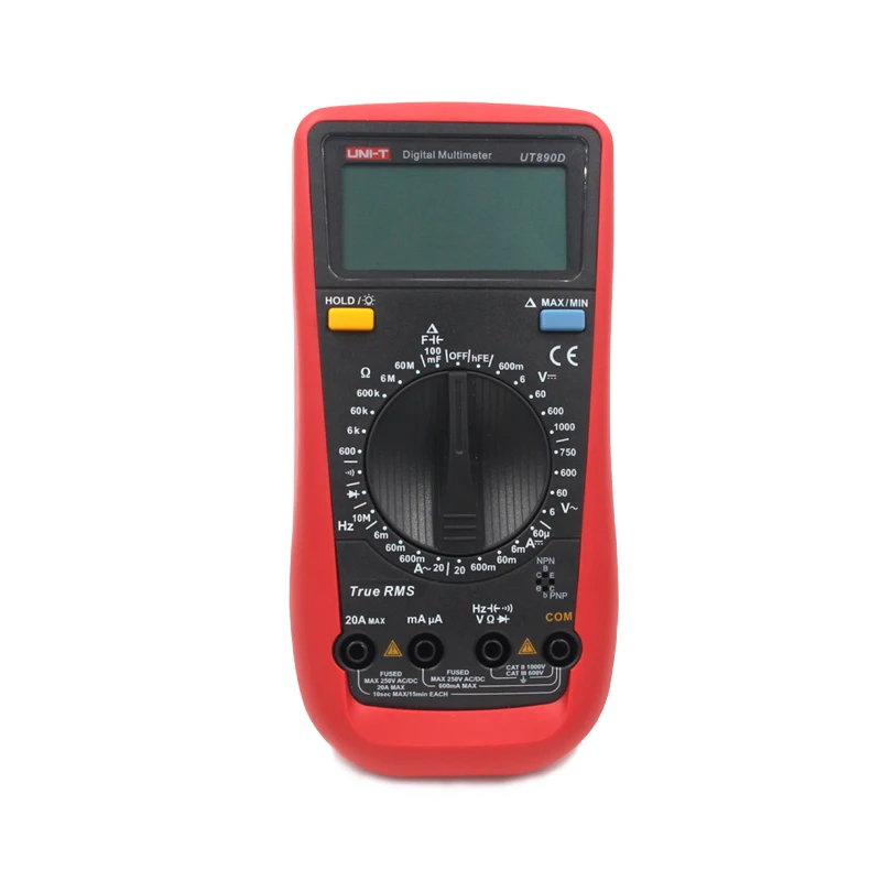 UNI-T UT890D Цифровой мультиметр истинный RMS AC/DC Вольтметр Амперметр 6000 счетчиков