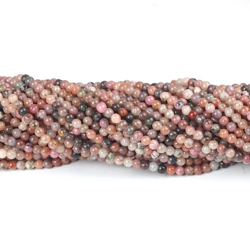 Красные Бусины из натурального камня с леопардовым принтом круглые широкие