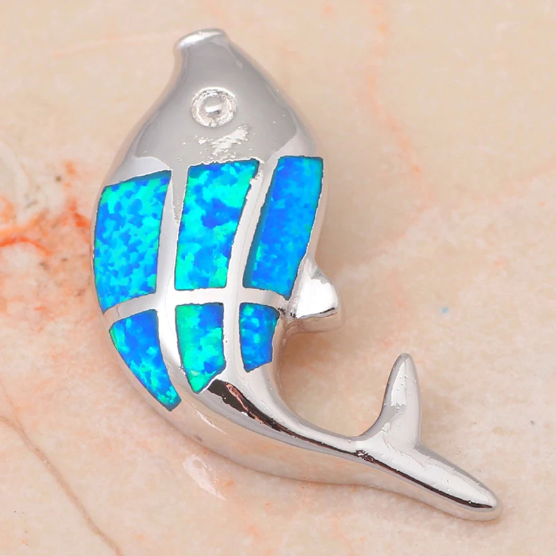 Дельфин дизайнеры высокое качество новый супер поставщиком Синий огненный опал