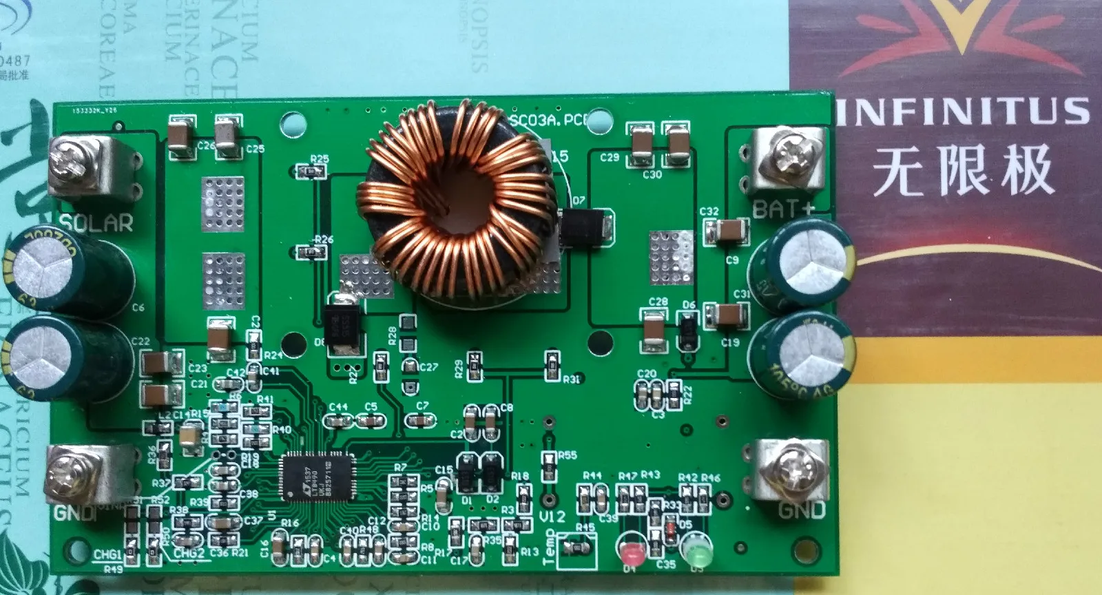 

400W MPPT Solar Controller LT8490 Single Chip Intelligent Control Battery Charging Simple Edition