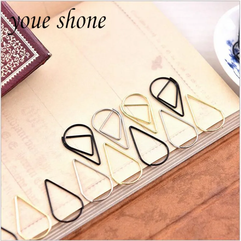 30 шт. Мини Простой капельница форма скрепки Декоративный металл Щепка закладки