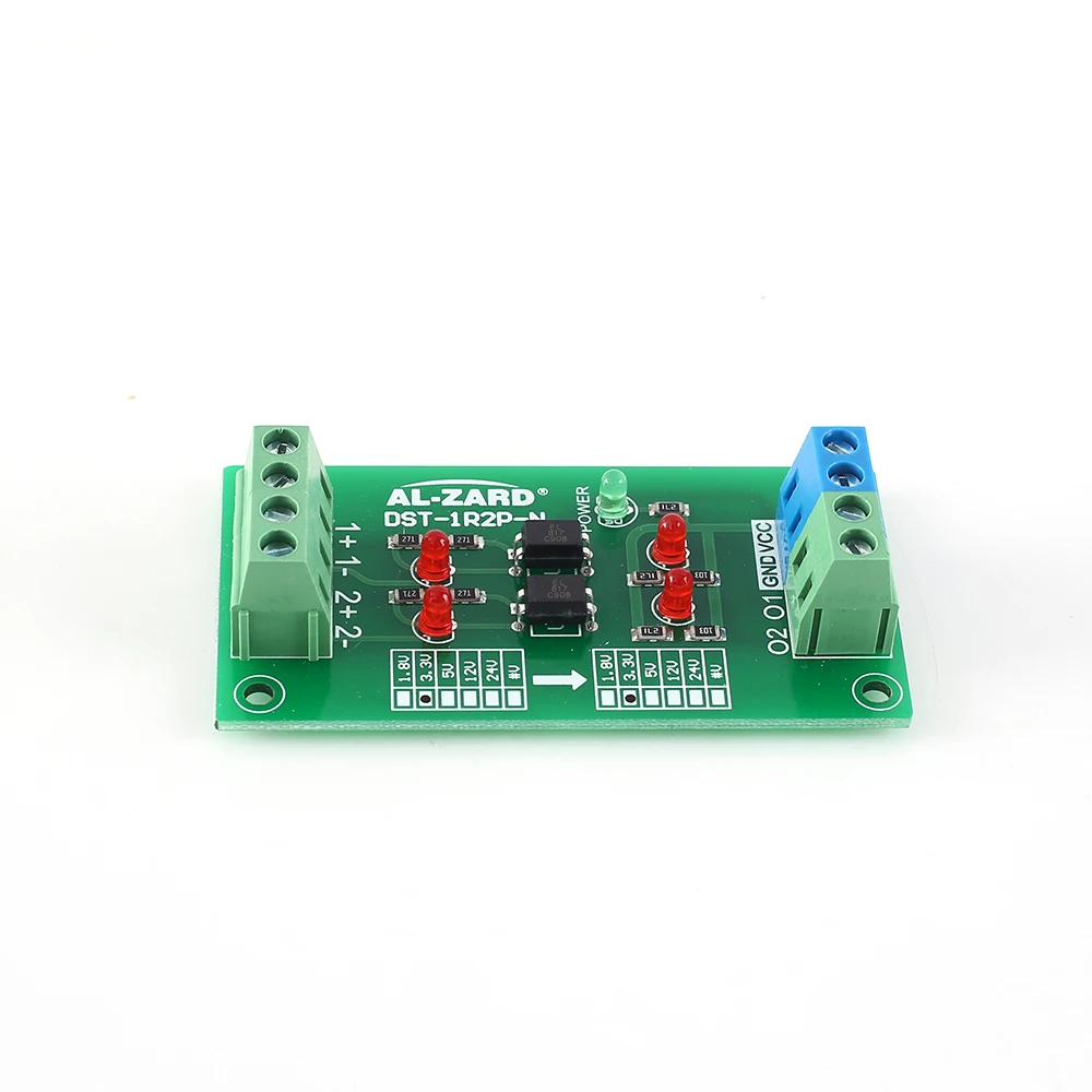 DC 3.3V 2Bit Optocoupler Isolator to PLC Signal Converter Board NPN Output | Электронные компоненты и