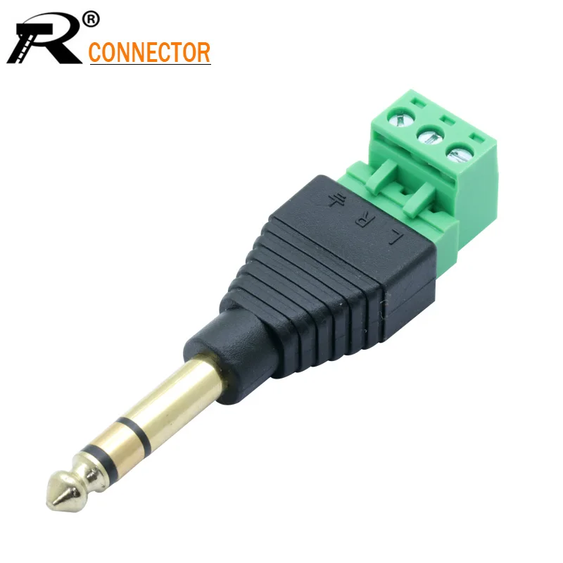 Стерео аудио разъем 6 35 мм 1/4 дюйма позолоченный адаптер для пайки|adapter 1/4|adapter