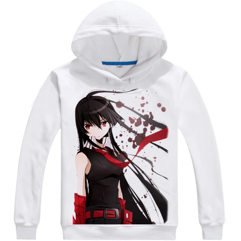 Толстовки Coolprint с аниме принтом толстовки капюшоном Akame ga KILL 3D мульти стиль