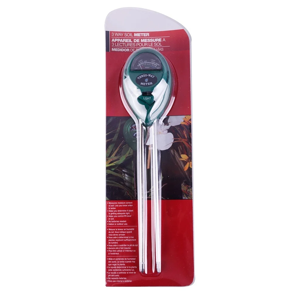 DHL 60 шт./лот Новый 3 в 1 измеритель PH почвы и влажности Измеритель Тестер для