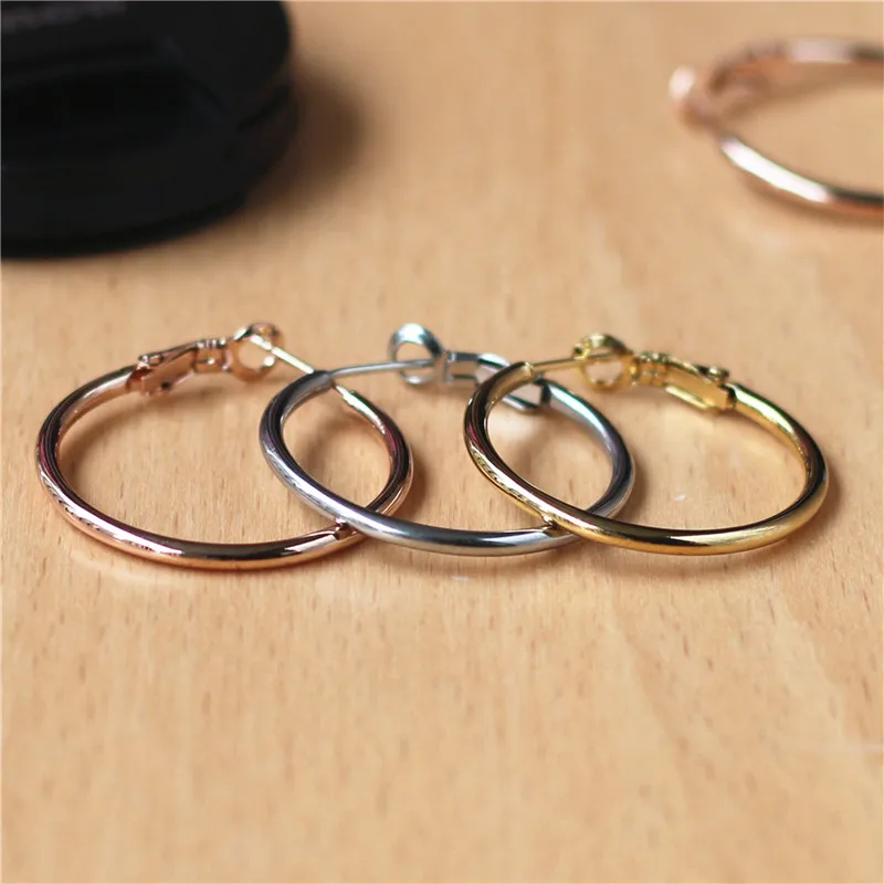 30mm Hoop Earrings 316 L Stainless Steel With Vacuum Plating No Easy Fade Allergy Free | Украшения и аксессуары