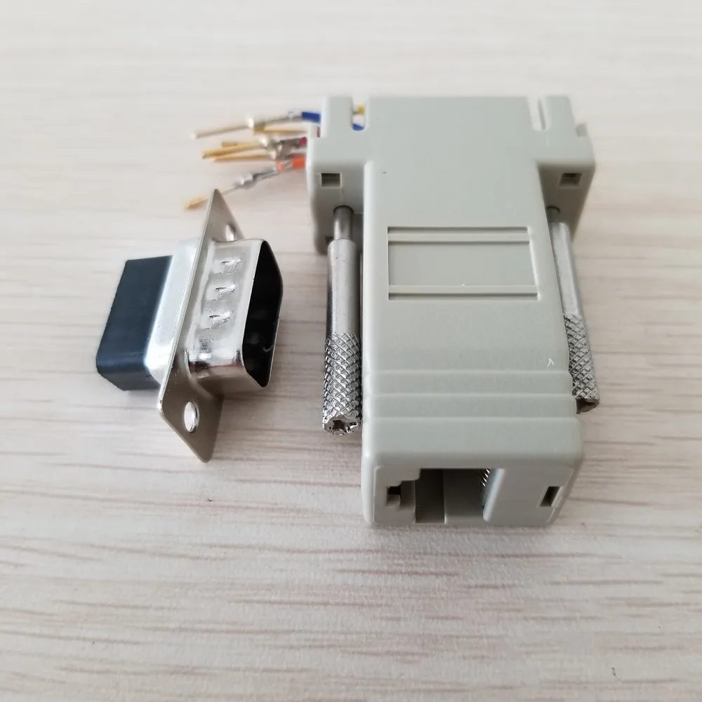 Разъем RJ45 Female к DB9 Male RS232 COM для ПК DIY|com rs232|rs232 comdb9 male |
