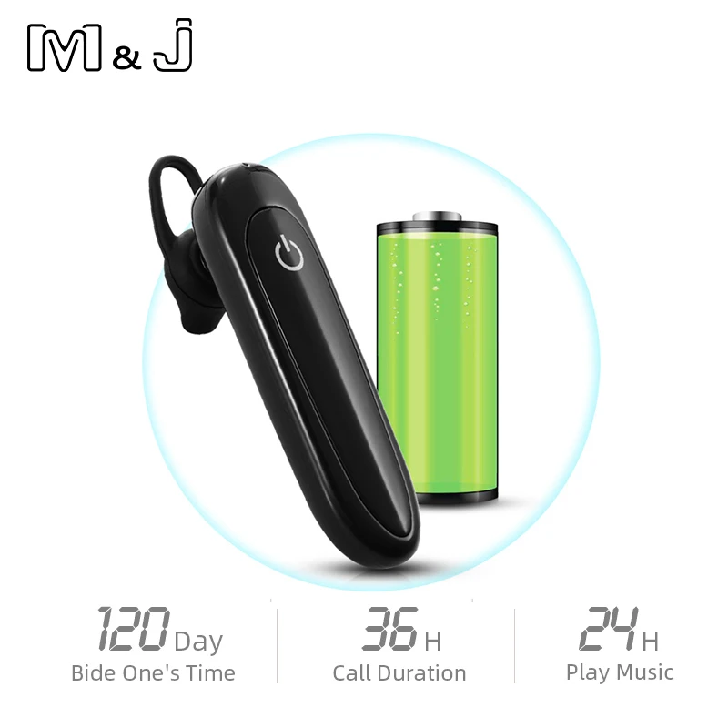 M &amp J беспроводной Bluetooth гарнитура наушники мини бизнес портативный с микрофоном