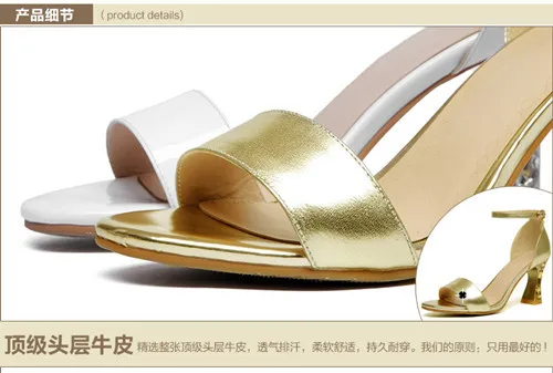 European style big size 33-40 women noble white and gold with a diamond horseshoe for banquets |