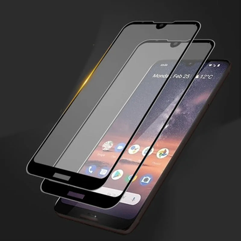 5 шт 9 H Полный протектор экрана 6,2" для Nokia 3,2 Полное покрытие Защитная пленка Закаленное стекло для Nokia 3,2 протектор