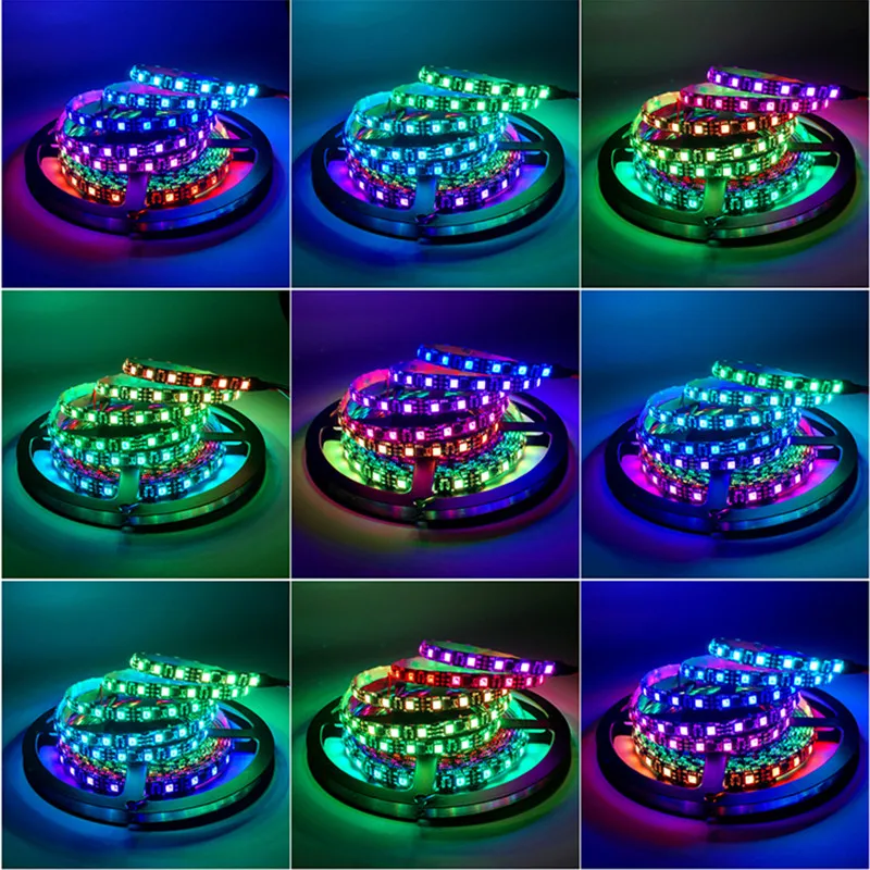 

30/60 Pixels leds/m Programmable Individual Addressable LED Pixel Strip Light WS2812B WS2811 IC Built-in 5050 RGB LED tape DC12V