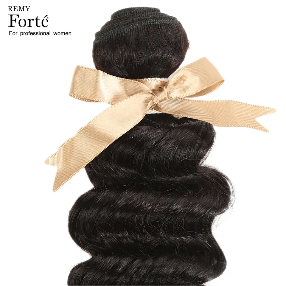 Remy Forte 30 дюймов Пучки глубокая волна пучки бразильские волосы переплетения