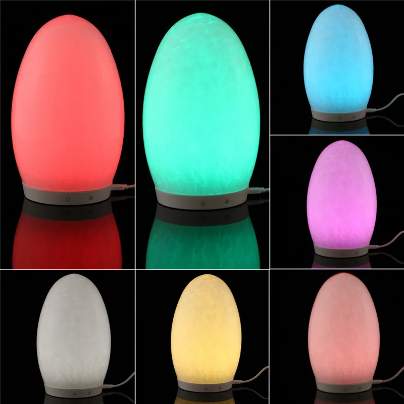 LED Bedside Lamp Egg Shape Touch Sensor Control RGB Color Changing Rechargeable Smart Table | Освещение