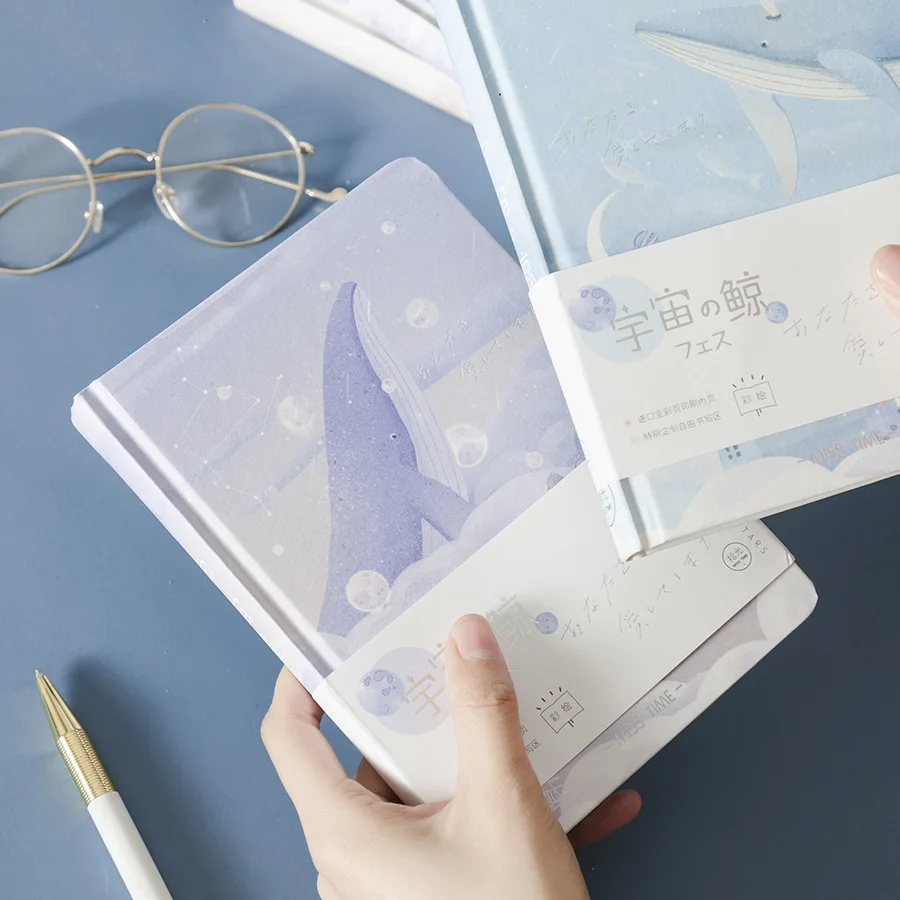 A5 креативный твердый переплет космический Кит красочные страницы блокнот милый дневник журнал акварельный эскиз блокнот Bullet Journal