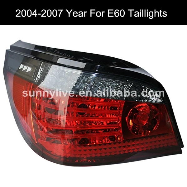 Для BMW E60 5 Series 520i 523i 525i 528i 530i светодиодная задняя лампа 2004 до 2007 года красный черный