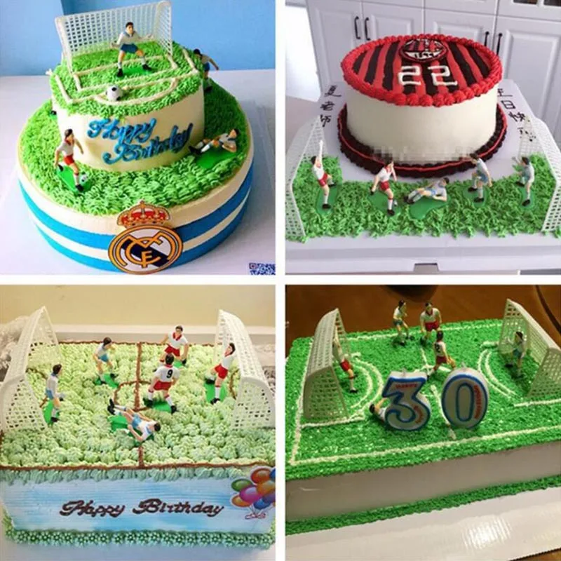 1 Set di Gioco del Calcio di Cake Topper Torta Di Compleanno Regali FAI DA TE Attrezzi Della Torta