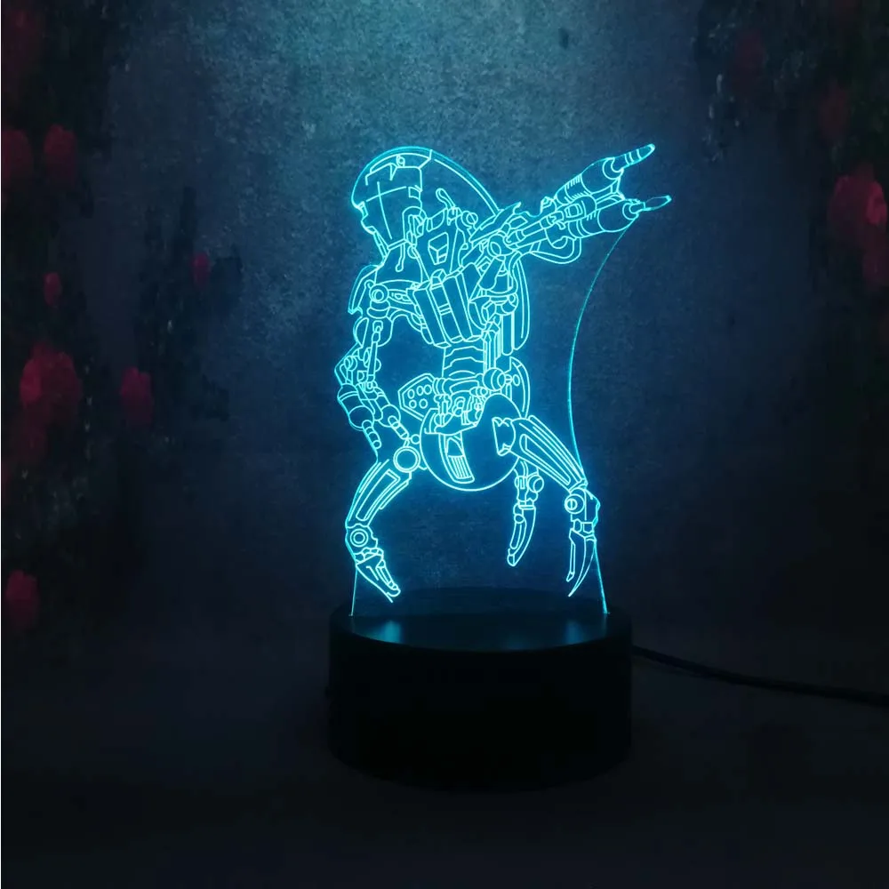 Лампа 3D Звездные войны база лампада LED визуальный Led стол злодей джедай Робот USB