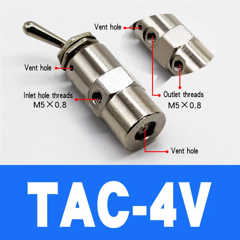 TAC-3V 3P 3S 4V 4P TAC2-31V 31P 41V 41P механический клапан пневматический клапан - Цвет: TAC-4V