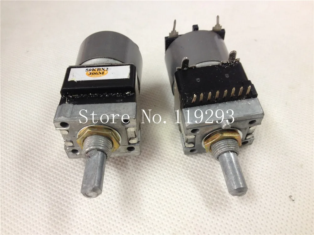 

[BELLA]Original Japanese ALPS RK16812MG04YM motor double potentiometer 15MM shaft B50K*2 B50KX2--5PCS/LOT