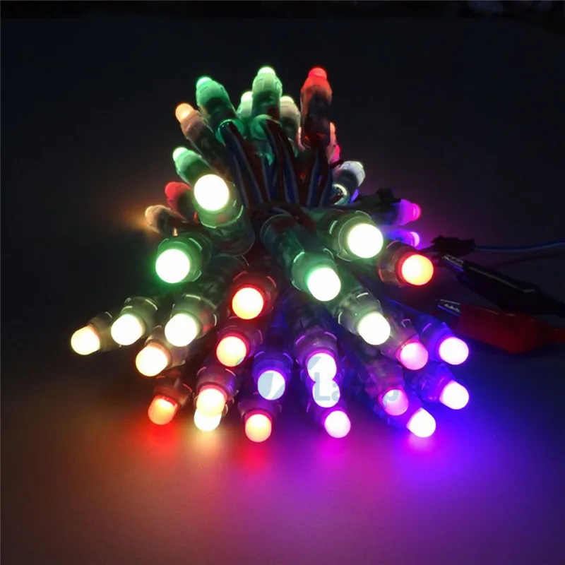 12mm WS2811 2811 IC RGB LED Module String Light IP68 Waterproof 5V Full Color Point Pixel Lights for Christmas Holidays | Лампы и