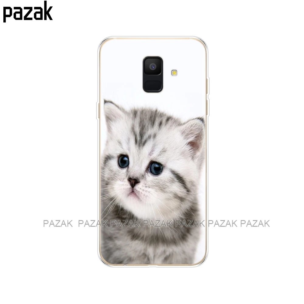 34240 Силиконовый чехол для телефона samsung Galaxy A6 Dual SIM SM A600 A600F, мягкая задняя крышка из ТПУ для samsung A6 Plus A605 A605F, новинка - Цвет: 34240