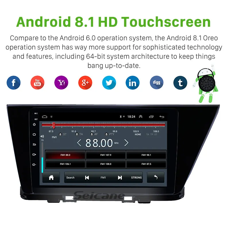 Seicane Android 9 1 GPS автомобильный радио головное устройство плеер для Kia Niro 2016 2017 2018 2019