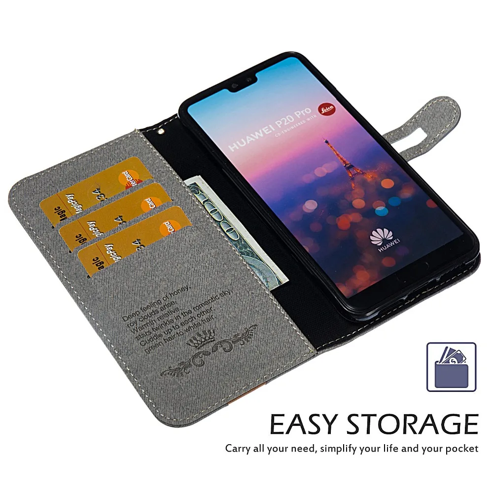 LRuiize Wallet Case For HUAWEI P20 Pro Flip Coque Leather With Stand Phone Bag Cover Huawei Cases | Мобильные телефоны и