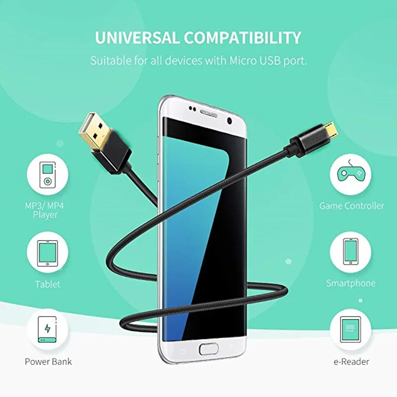 Кабель Micro USB для быстрой зарядки Android кабель и синхронизации данных Xiaomi hauwei nokia zte