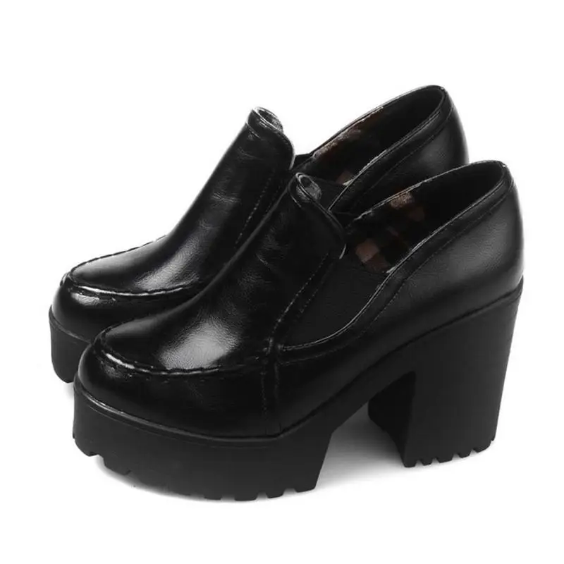 FITWEE/размеры 34-43; Женские базовые туфли-лодочки; модная обувь на платформе и высоком каблуке; Женская Офисная Повседневная обувь; стиль обуви