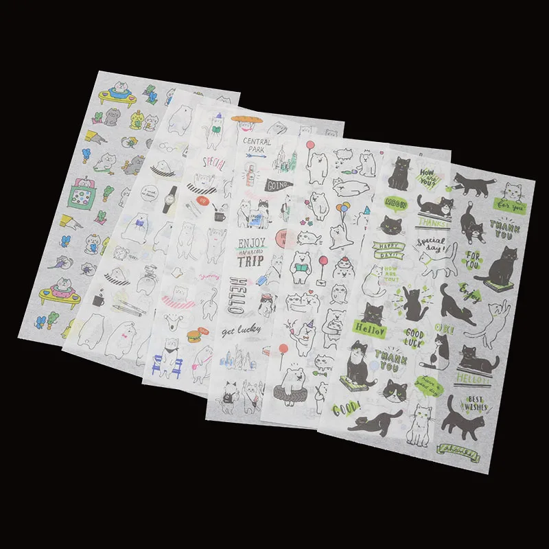 6 цветов милая мультяшная наклейка для награды прозрачная с