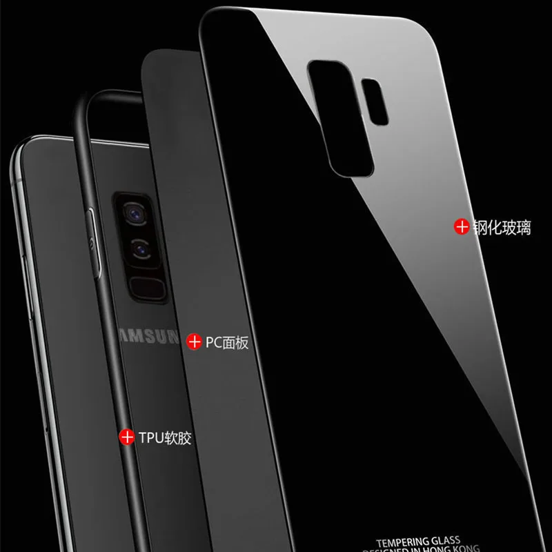 YueTuo жесткий стеклянный зеркальный чехол для samsung galaxy A7 2018 A750 A6 A6S Plus A8 A9 star A9S A8S
